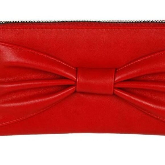 Betsey Johnson Large Bow Backpack & Large Bow Wallet Red 2 Piece Set - Picture 7 of 7